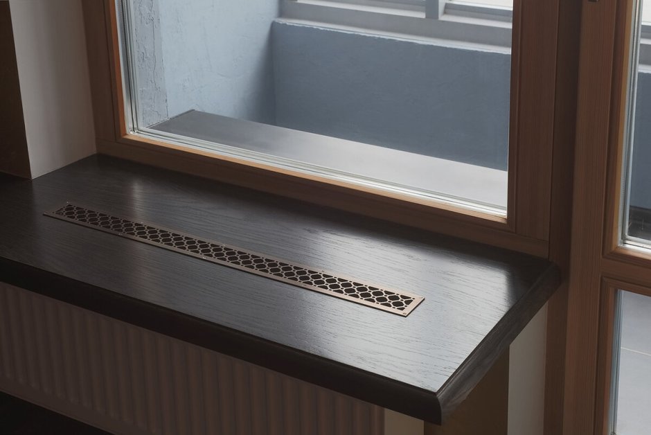 Решётка вентиляционная на подоконник 800х150 накладная