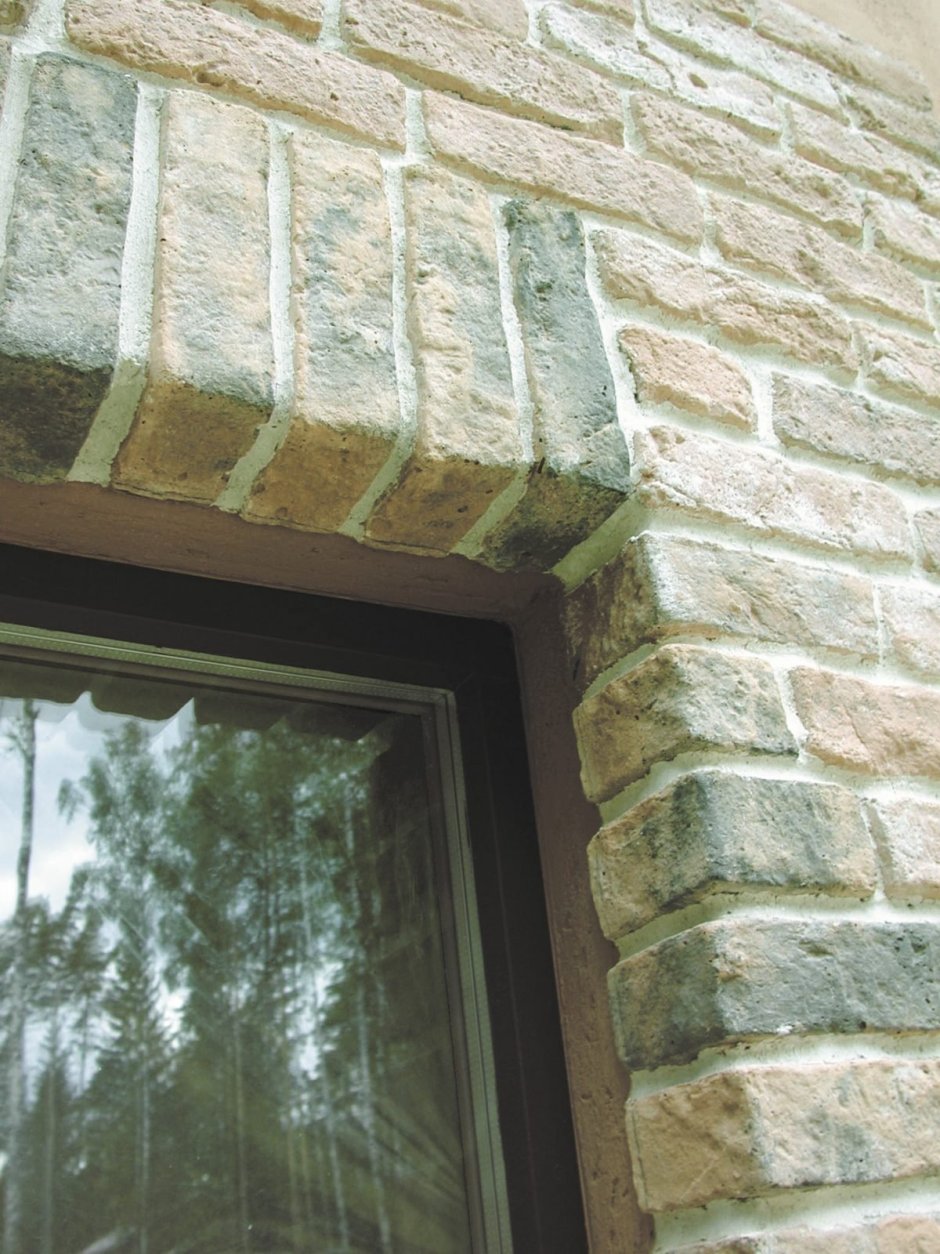 Наружные откосы из камня