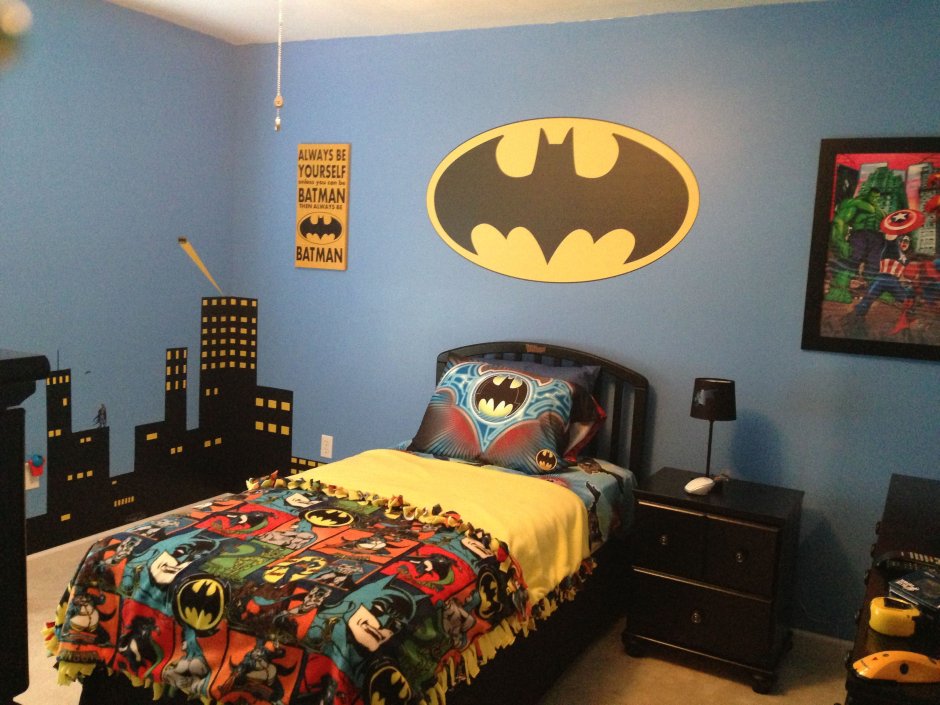 Спальня в стиле Бэтмена