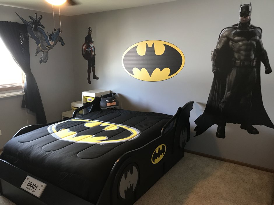 Детская комната для мальчика в стиле Бэтмена