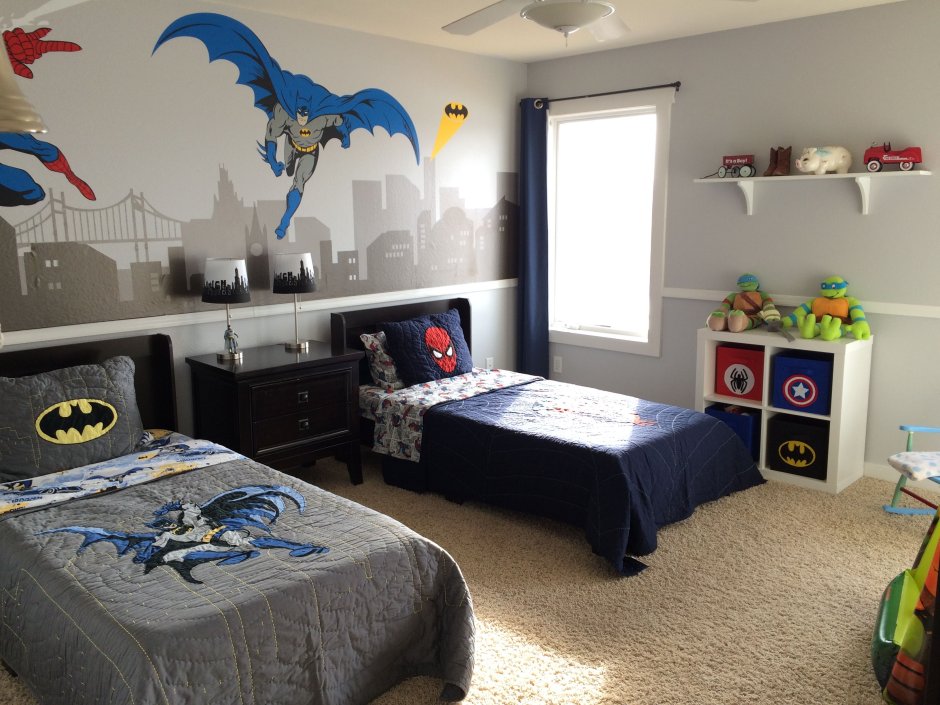 Детская комната в стиле Бэтмен
