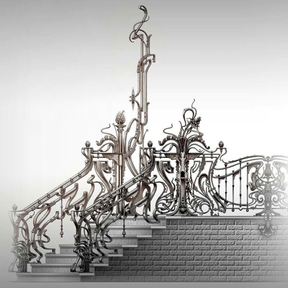 Художественная ковка в стиле Модерн