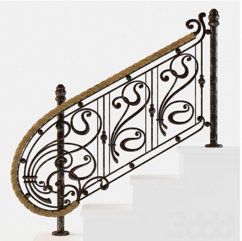 Кованые перила геометрия Модерн