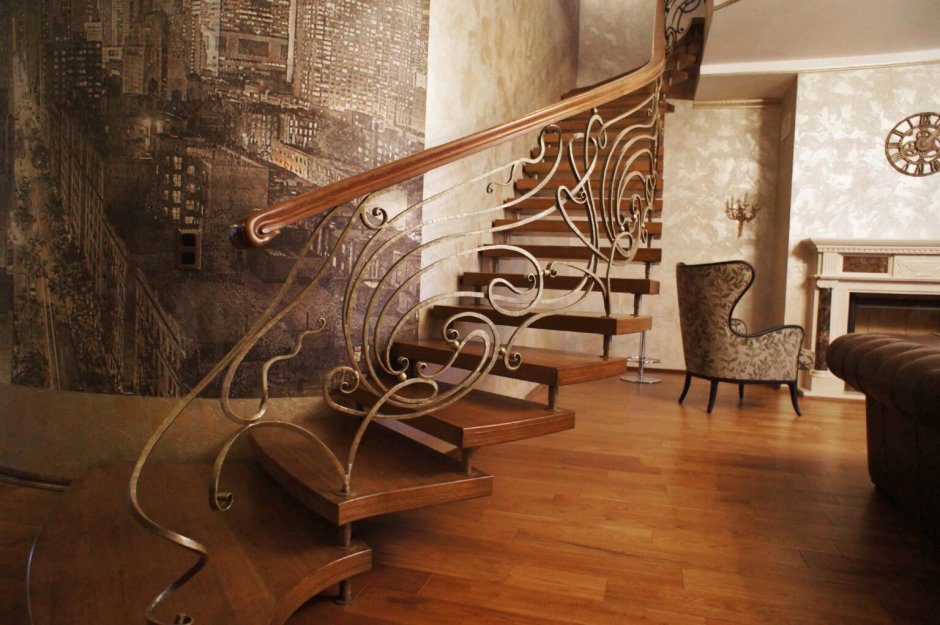 Лестницы в стиле Модерн ар нуво