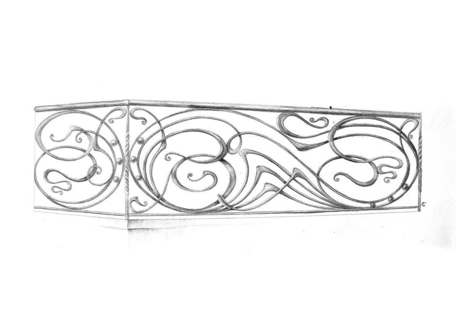 Кованые перила эскизы Модерн
