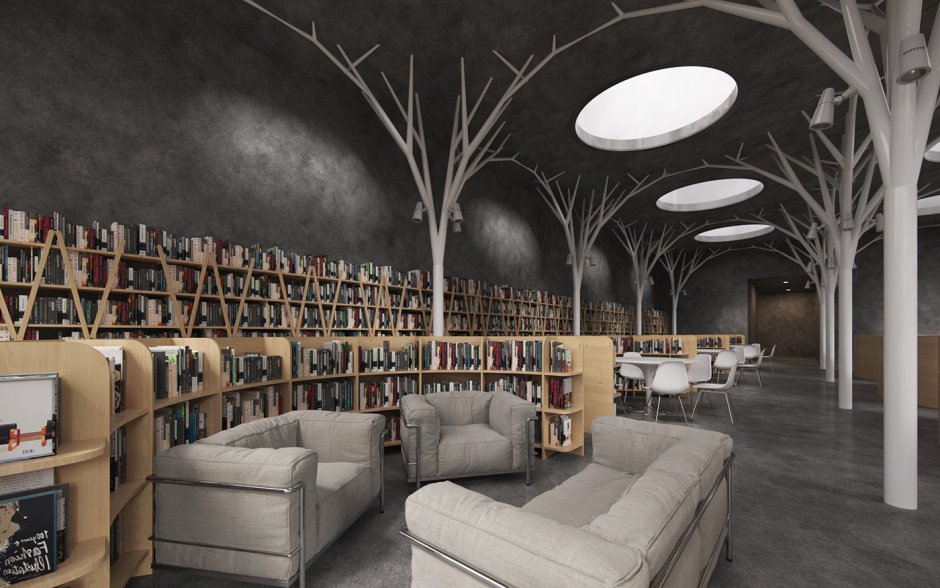 Читальный зал лофт