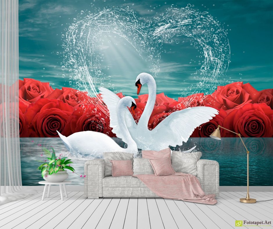 Фотообои лебеди