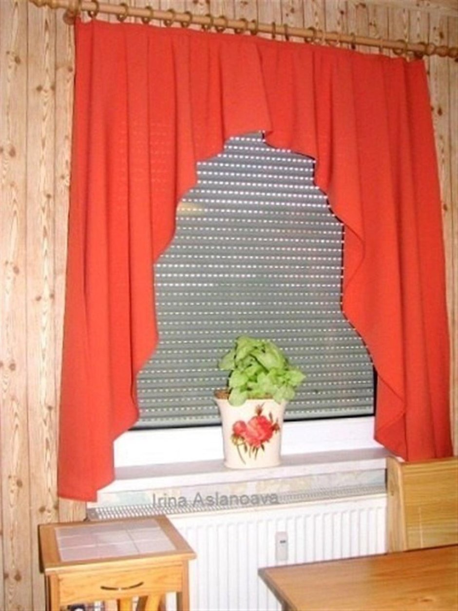 Арочные шторы для кухни