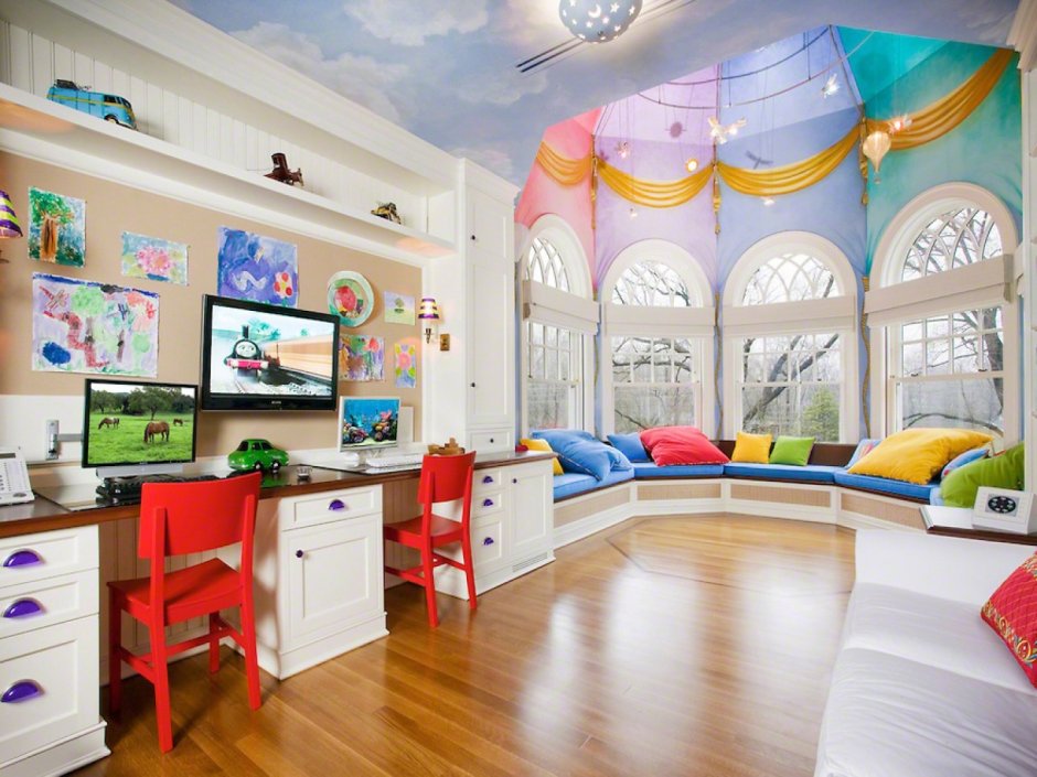 Детские комнаты для мальчика и девочки