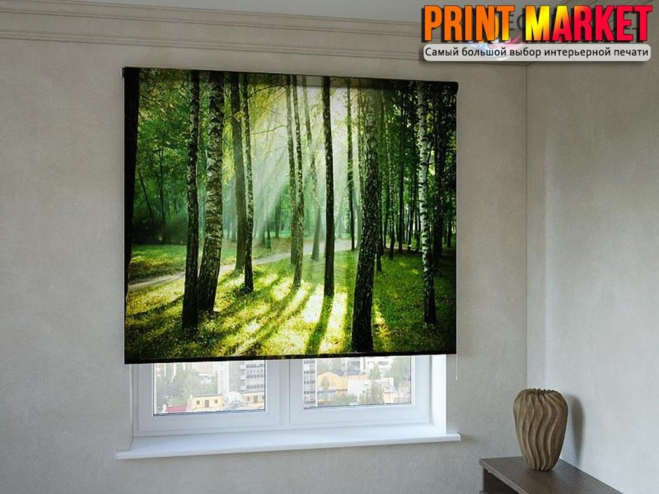 Кассетная рулонная штора с фотопечатью заката солнца