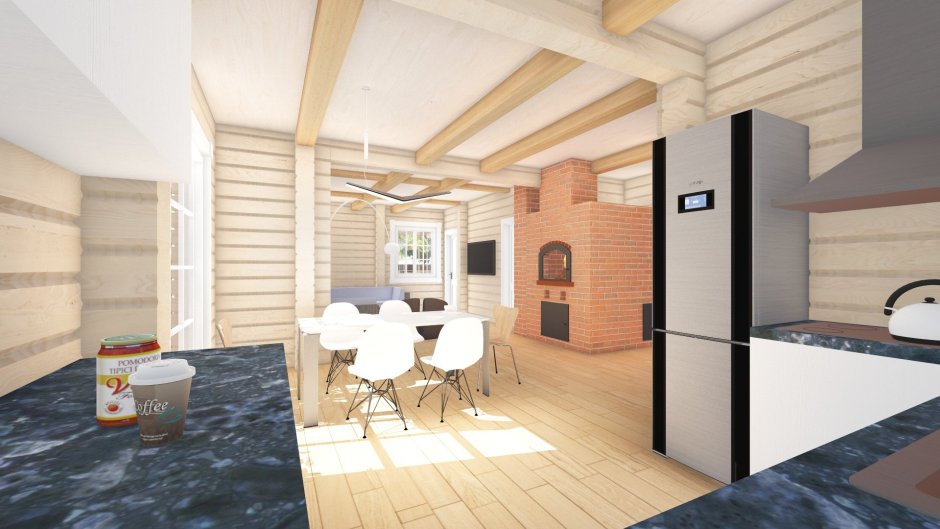 Проекты деревянных домов с печью