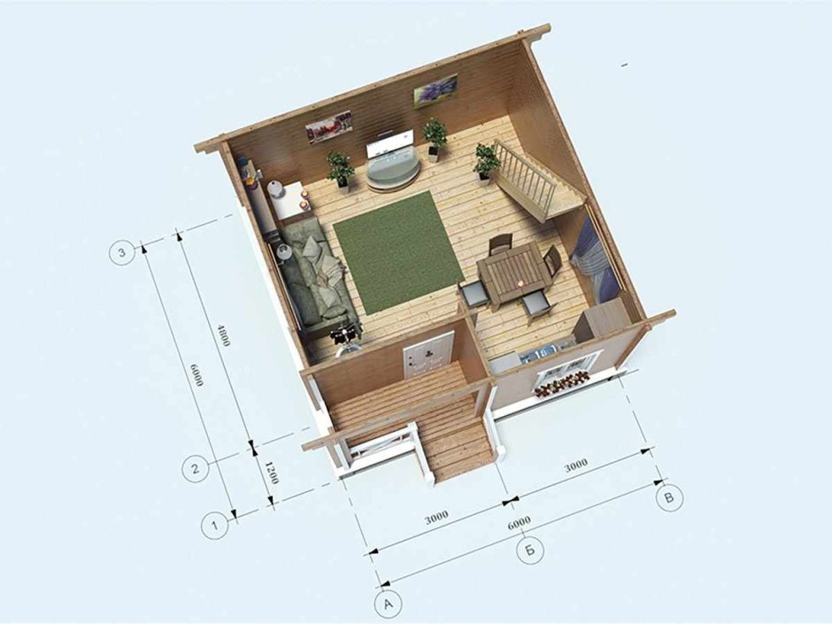 Дачный домик 5х6 планировка