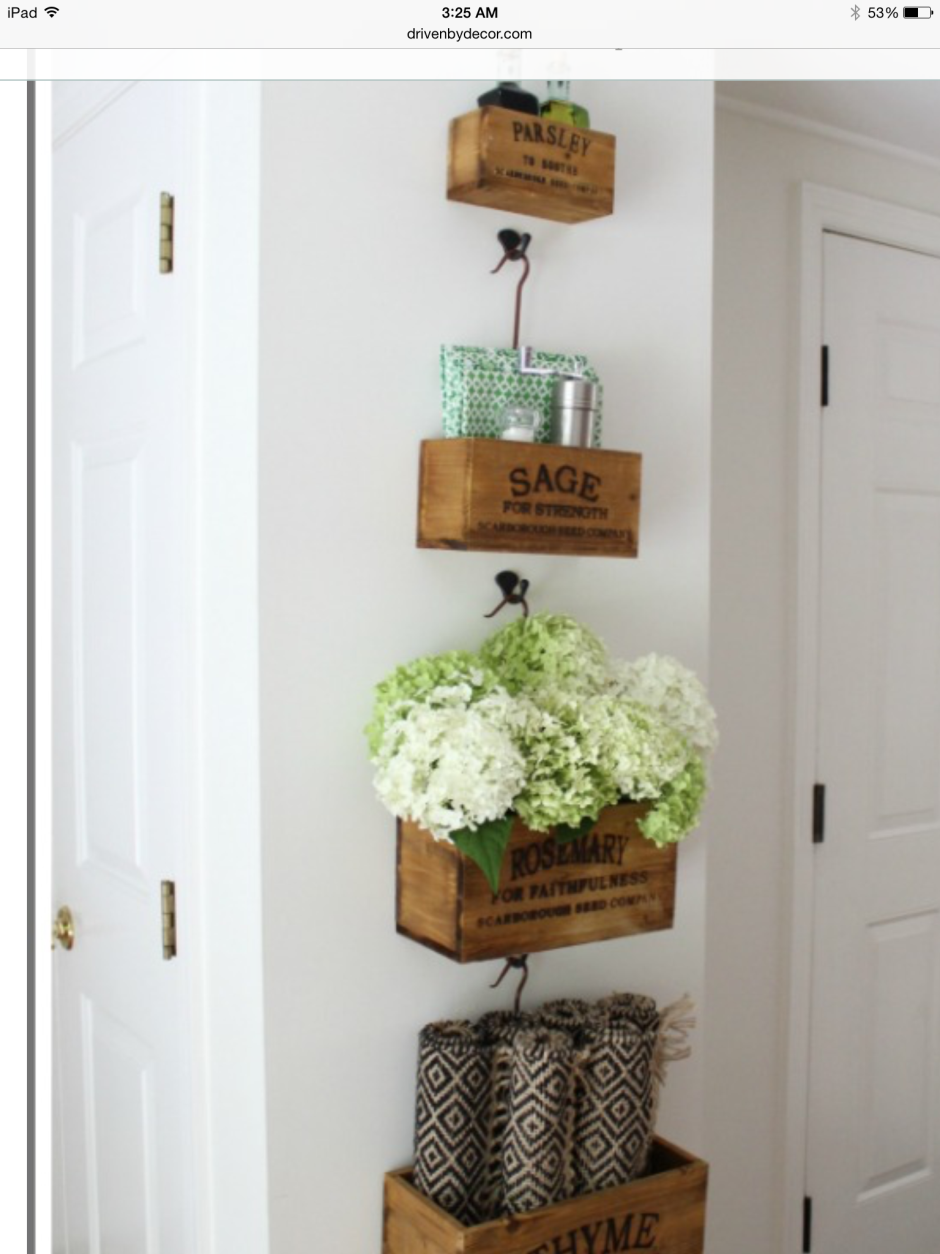 Декоративные ящики в интерьере