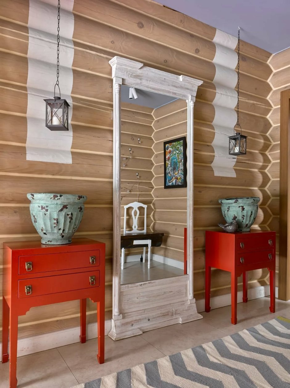 Вагонка в прихожей