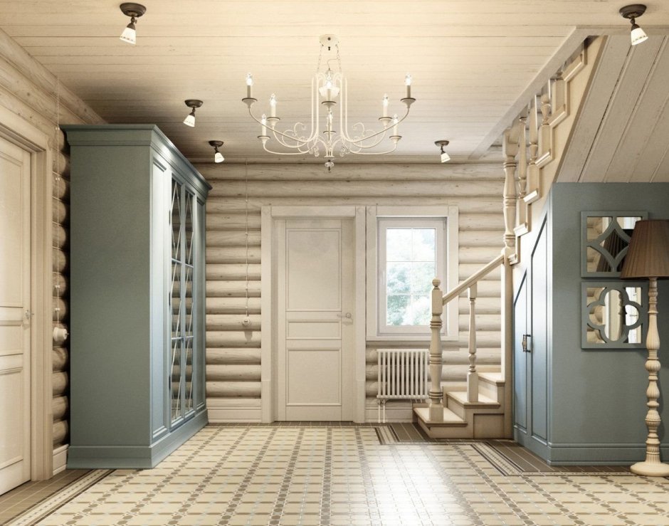 Прихожая в деревенском стиле