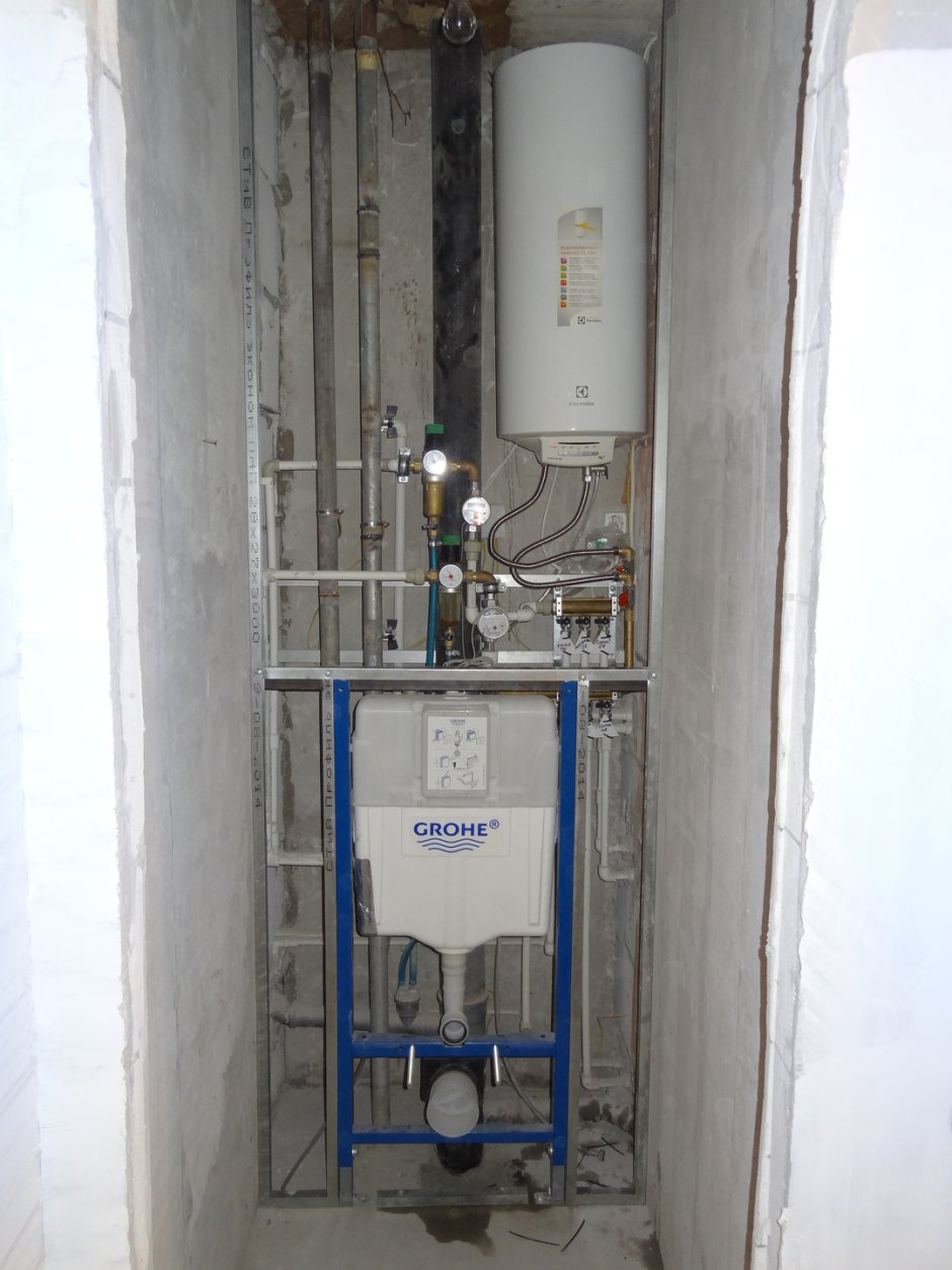 Бойлер в туалете