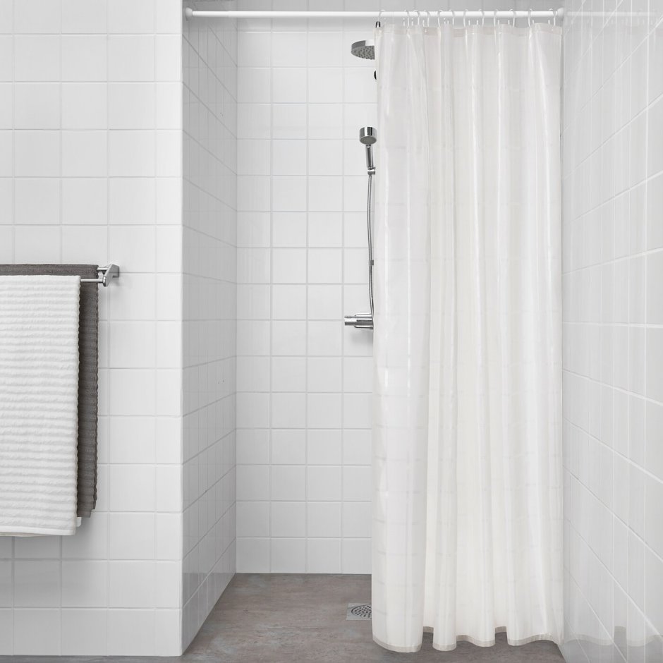 Klockaren клоккарен штора для ванной, белый с оттенком