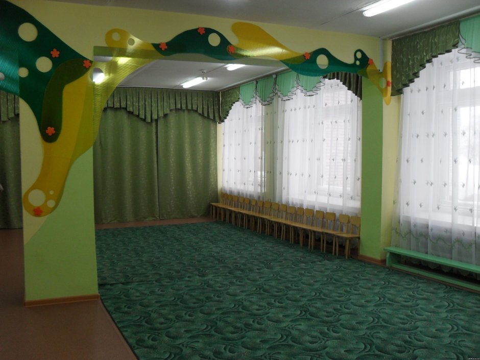 Интерьер штор для музыкального зала в детском саду