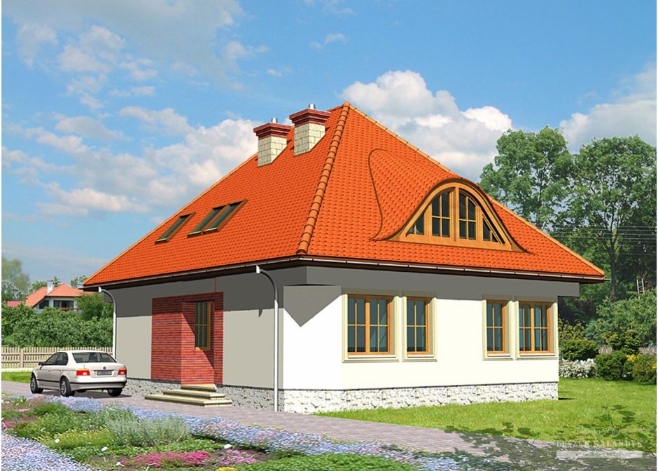 Дом с квадратной крышей