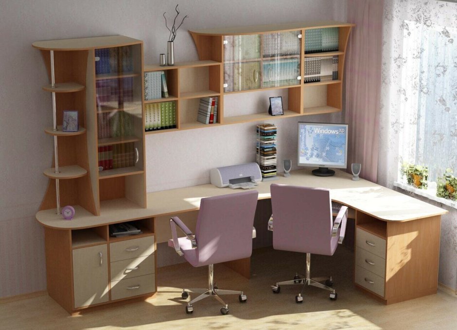 Шкаф совмещенный с компьютерным столом