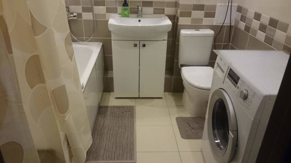 Ванная с туалетом совмещенные и стиральной машиной