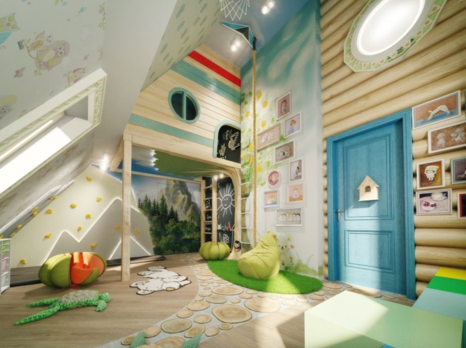 Детская комната в мятном цвете