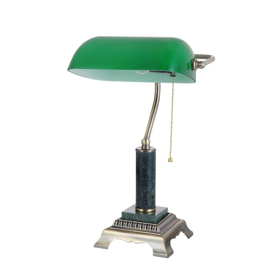 Настольная лампа с зеленым плафоном 185.01 т
