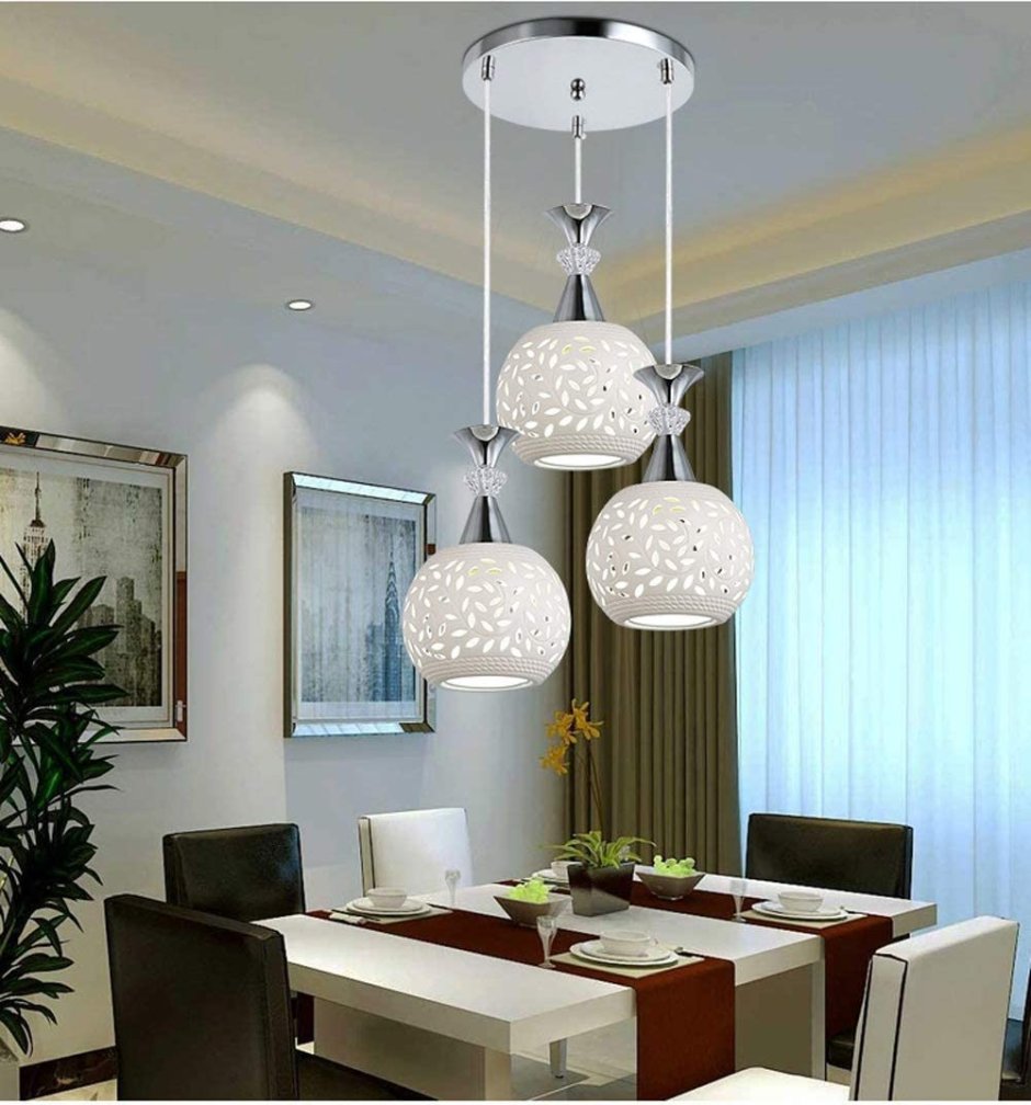 Люстра Round Glass Chandelier - Modern Style Living Room Lighting