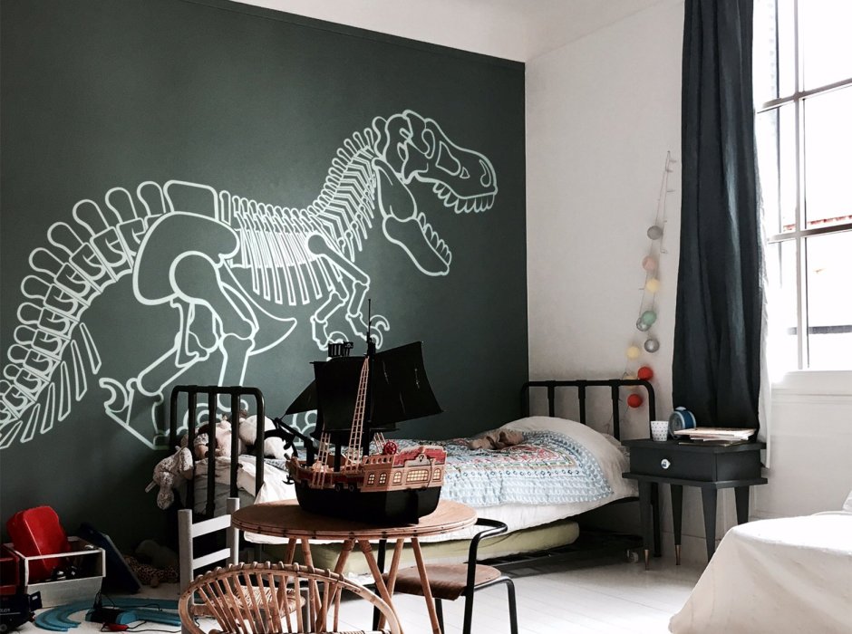 Детская комната в стиле динозавров