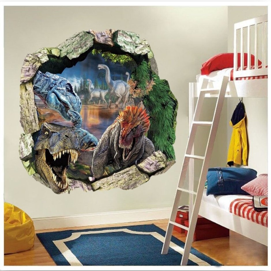 Спальня для мальчика с динозаврами