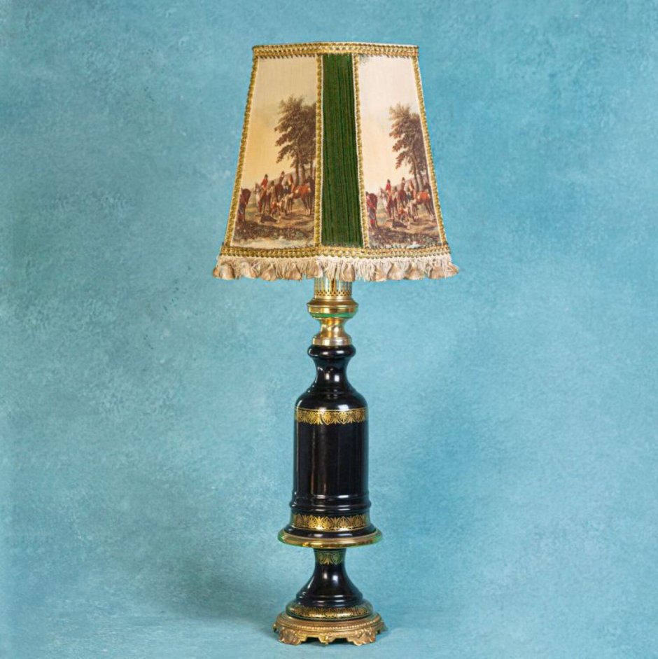 Старинная настольная лампа Гусь