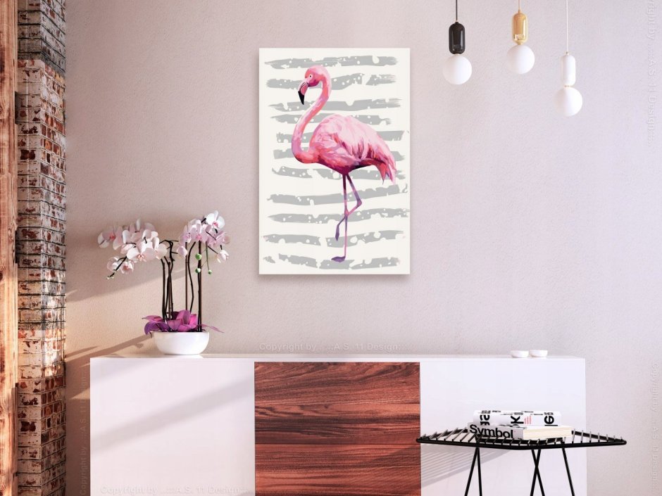 Цвет Фламинго в интерьере