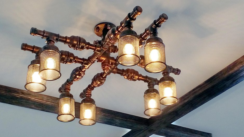 Потолочные светильники в стиле стимпанк