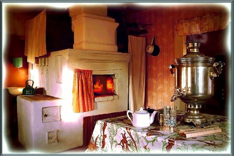 Старинные русские печи в деревенском доме