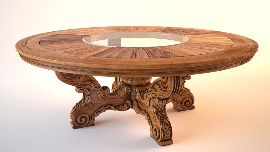 Круглый стол из дерева лофт