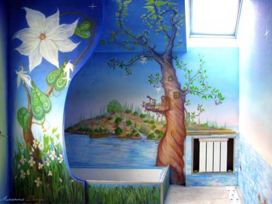 Художественная роспись стен в детском саду