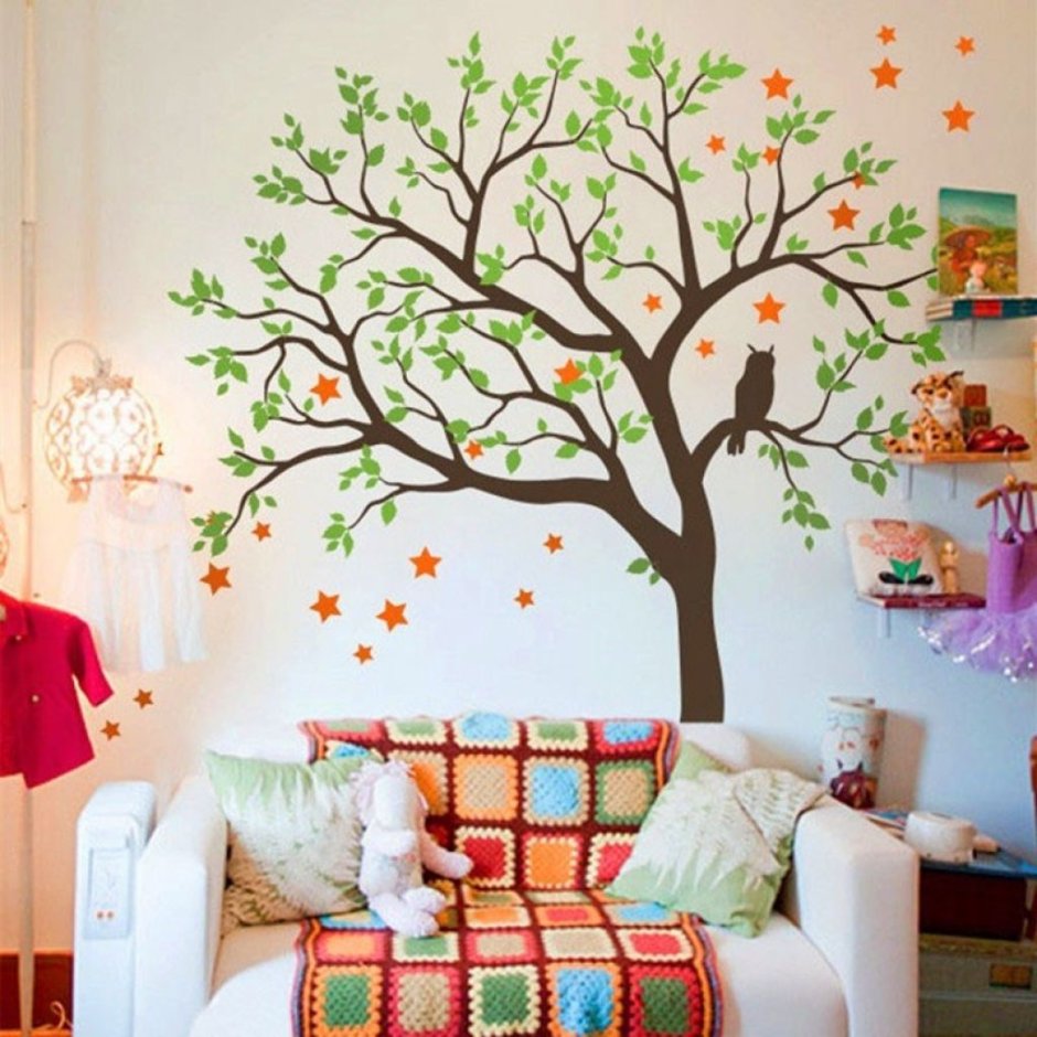 Интерьерное дерево на стене