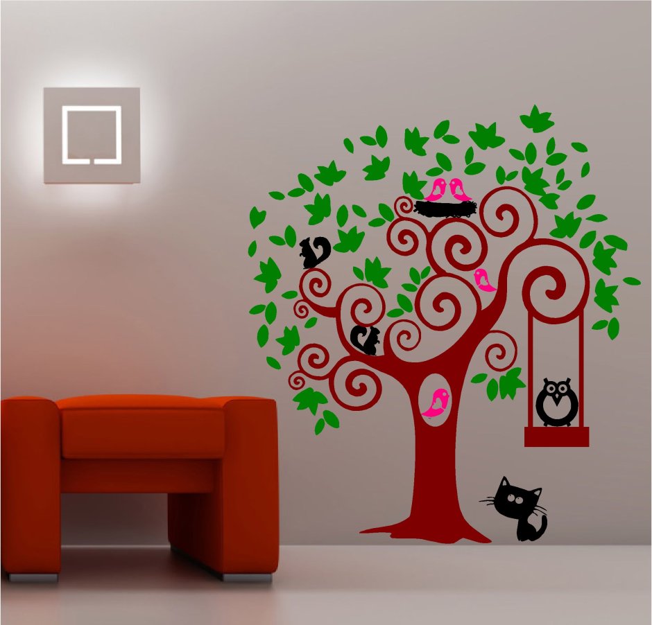 Дерево на стене логопеда