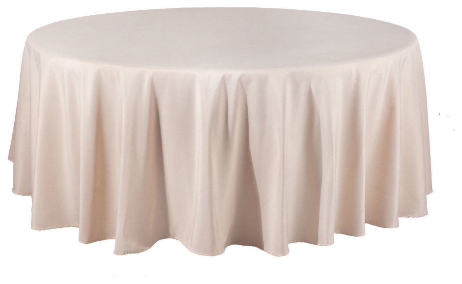 Круглый столик со скатертью