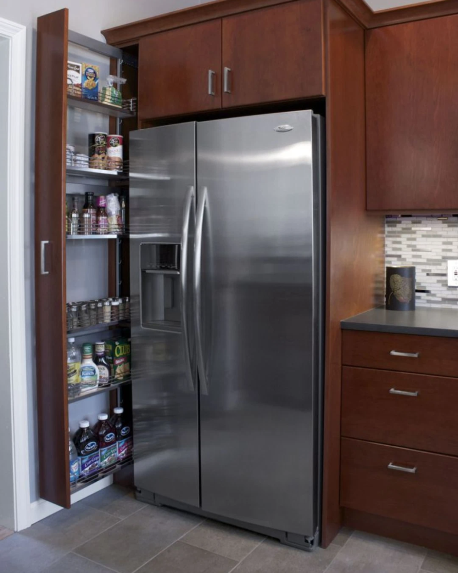 Накладка на холодильник под цвет кухни