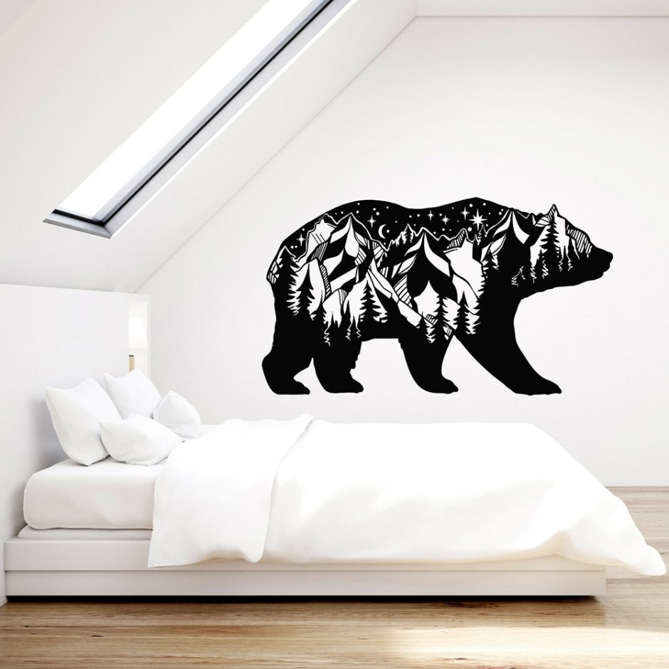 Панно медведь на стену
