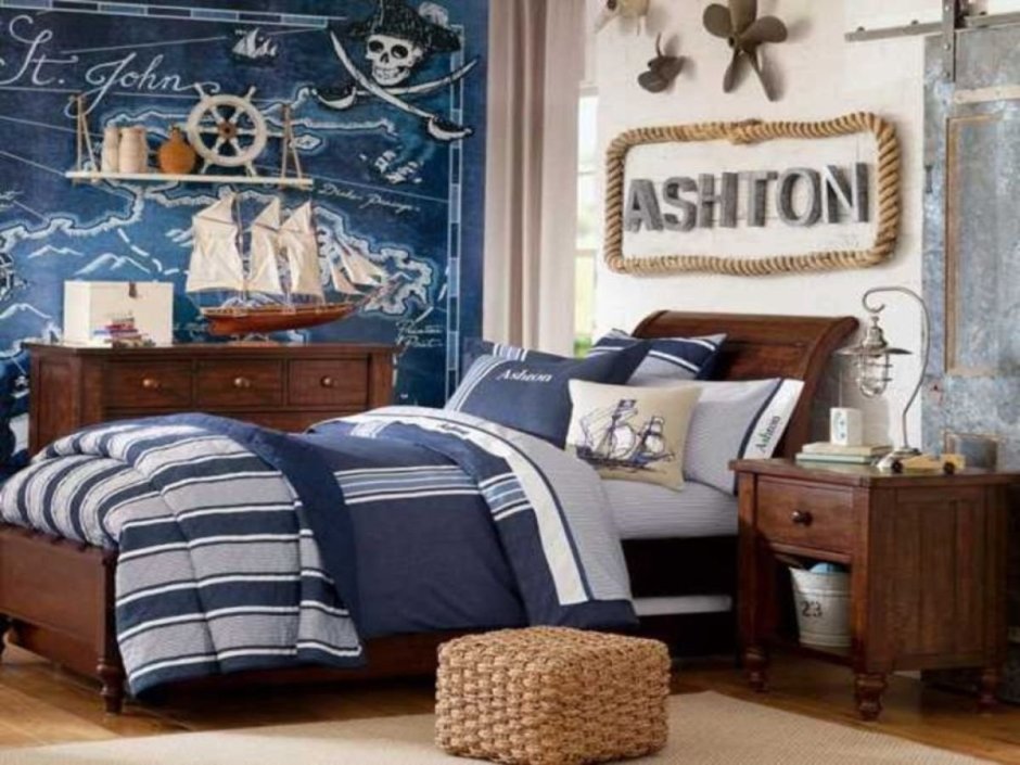 Спальня для мальчика в морском стиле